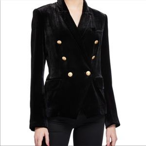 NWT Rachel Zoe double breasted velvet blazer